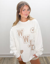 Load image into Gallery viewer, WWJD Varsity Crewneck