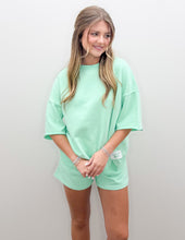 Load image into Gallery viewer, Lulu Mac SS Terry Cloth Top in Seafoam