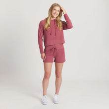 Load image into Gallery viewer, Southern Marsh Women's Reagan Relaxed Waffle Hoodie in Rhubarb