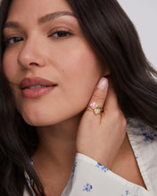 Load image into Gallery viewer, Kendra Scott Mallory Rose Ring Set in Gold Blush Ivory MOP