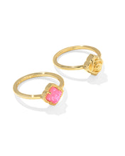 Load image into Gallery viewer, Kendra Scott Mallory Rose Ring Set in Gold Blush Ivory MOP
