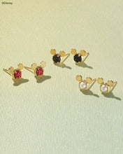 Load image into Gallery viewer, Kendra Scott Mickey Mouse Gold Stud Earrings in Black Drusy