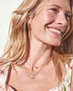 Kendra Scott Tatum Short Pendant Gold Necklace in Dark Green Mix