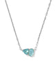 Kendra Scott Tatum Short Pendant Silver Necklace in Blue Mix