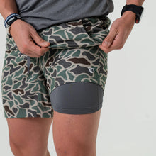 Load image into Gallery viewer, Burlebo 7" Athletic Shorts in Retro Duck Camo