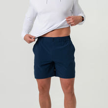 Load image into Gallery viewer, Burlebo 7" Everyday Shorts in Deep Water Navy with Mayan Pocket