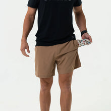 Load image into Gallery viewer, Burlebo 7" Everyday Shorts in Desert Tan with Flying Ducks Pocket