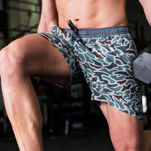 Load image into Gallery viewer, Burlebo 7" Athletic Shorts in Retro Duck Camo