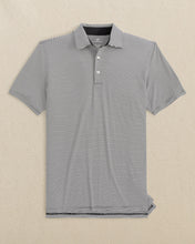 Load image into Gallery viewer, Southern Tide Brrreeze Meadowbrook Stripe Polo in Caviar Black