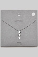 Load image into Gallery viewer, Waiting For Three Star Pendant Necklace Silver
