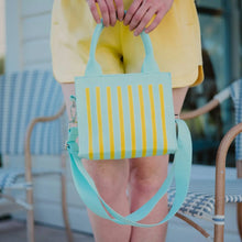 Load image into Gallery viewer, Structured Striped Mini Handbag in Mint
