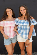 Load image into Gallery viewer, Women's Riley Gingham Ruffle Top